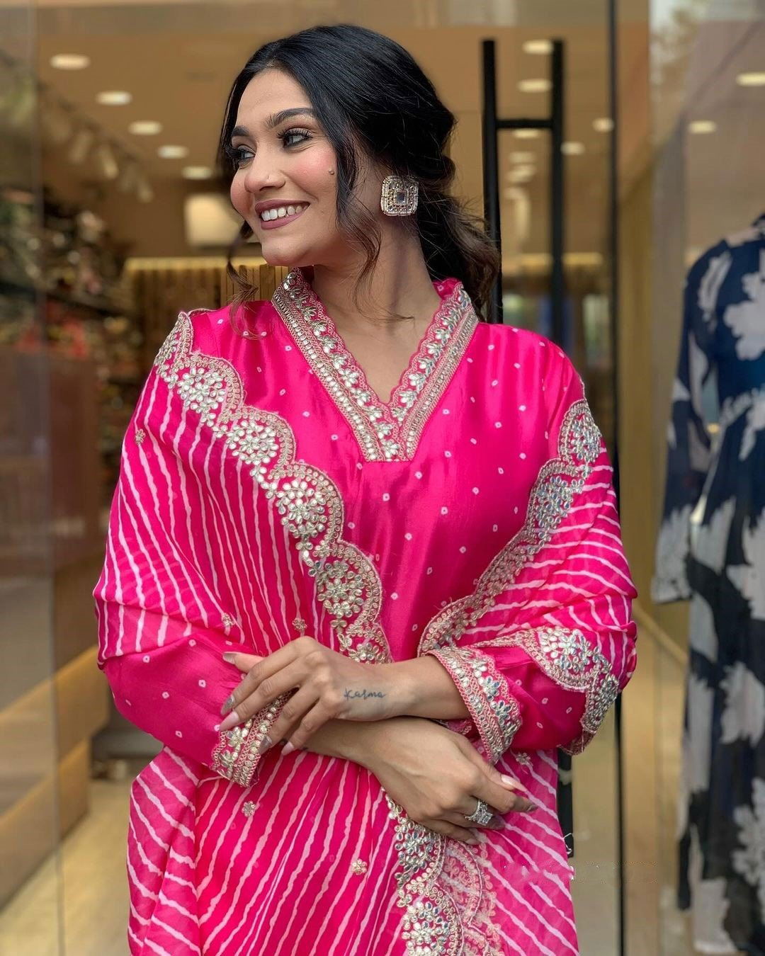 Jenny Chanderi Embroidery Printed Readymade Suits Wholesale Clothing Suppliers In India